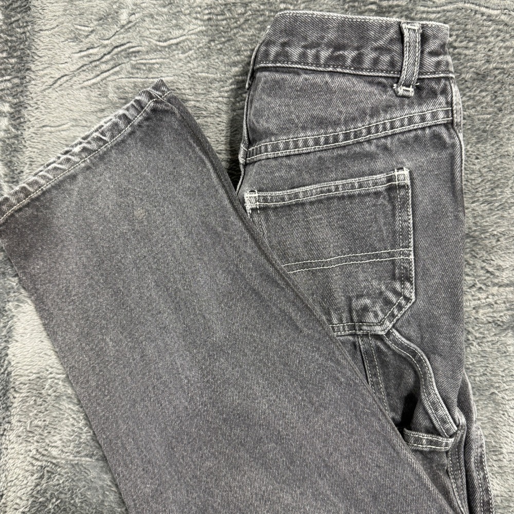 Charles Klein Boys Carpenter Jeans Faded Black Size 10 Slim 100%‎ Cotton Painter